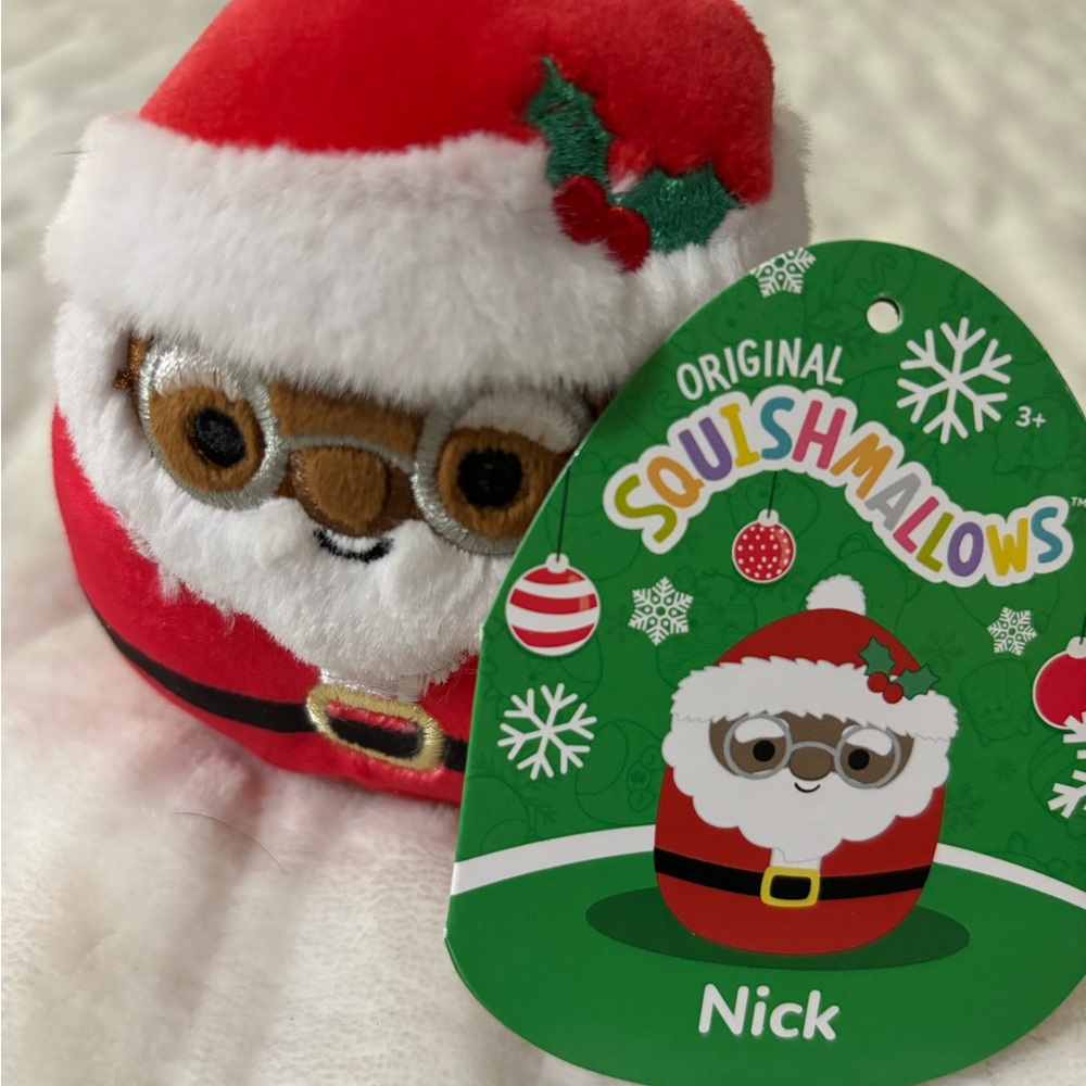 Squishmallow Nick Santa Claus Clip Christmas